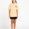 Kids * | Volcom Best Price Girls Truly Stoked Boyfriend Short Sleeve Tee Shirt Melon