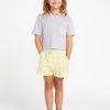 Kids * | Volcom Discount Online Girls Pocket Dial Short Sleeve Tee Shirt Moonbeam