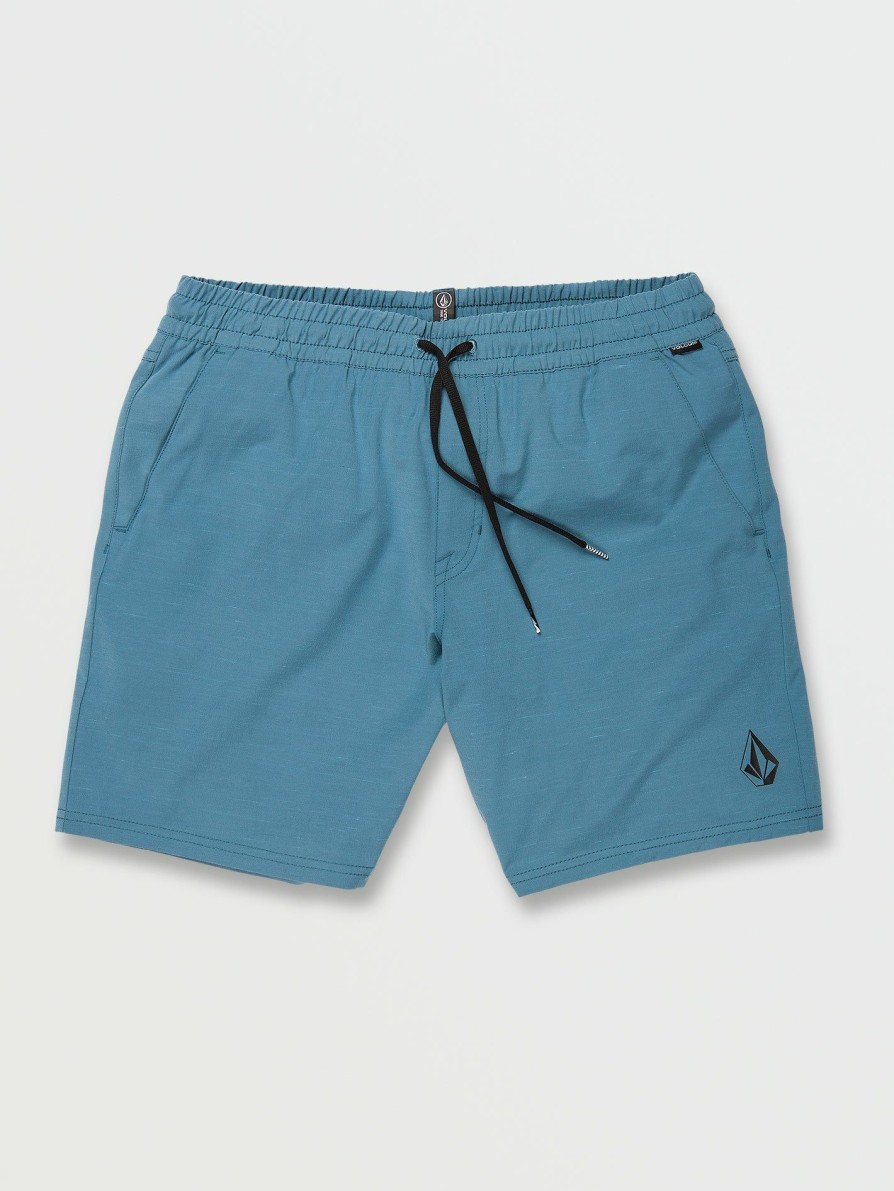 Mens Accessories * | Volcom Tendy Style Understoned Hybrid Shorts Aged Indigo