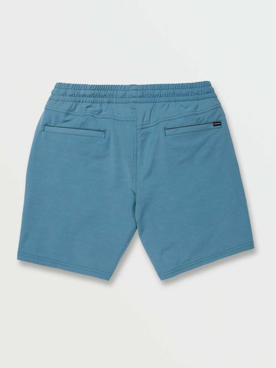 Mens Accessories * | Volcom Tendy Style Understoned Hybrid Shorts Aged Indigo