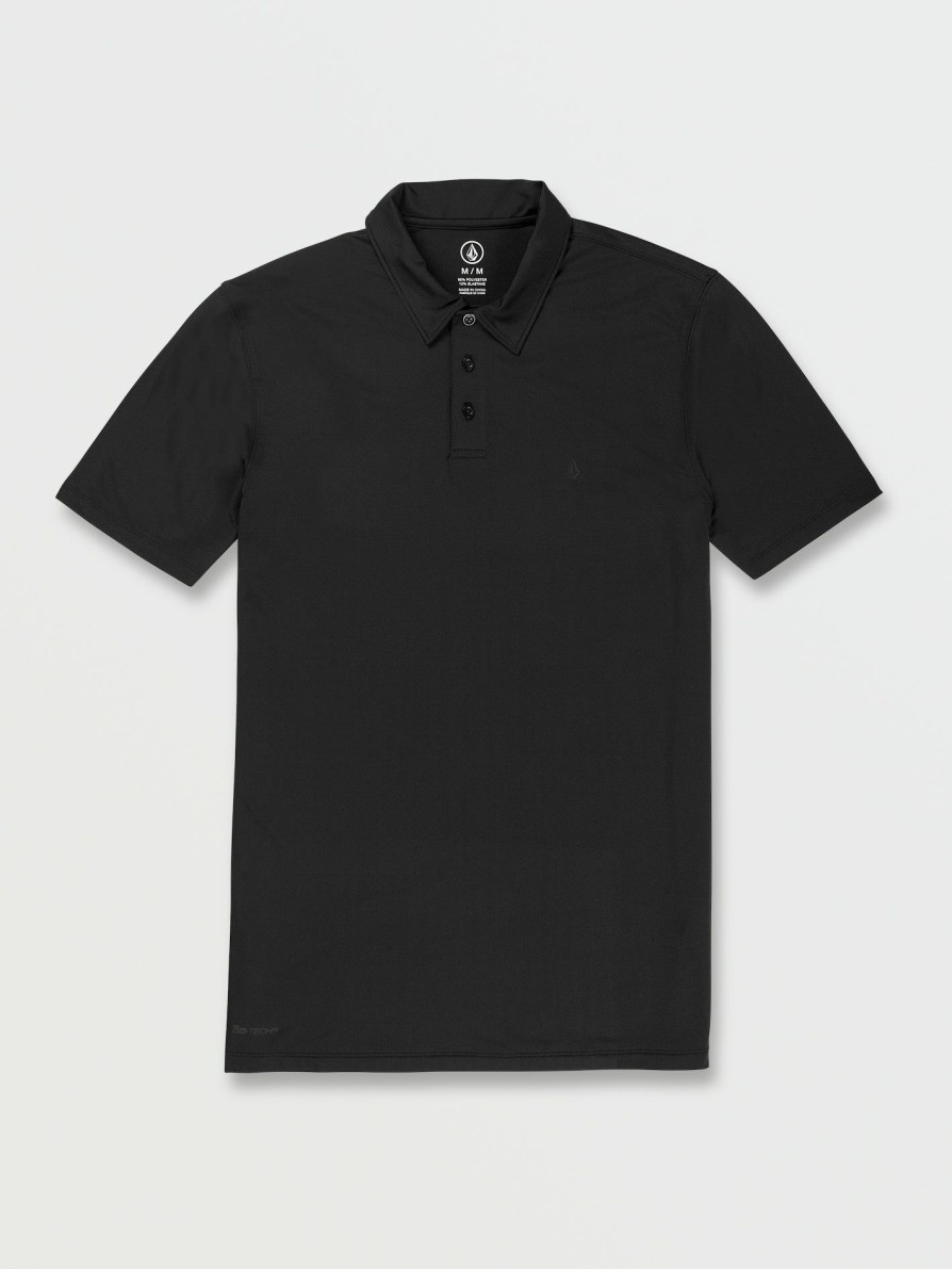 Core Outdoor * | Volcom Limited Edition Hazard Pro Polo Short Sleeve Shirt Black