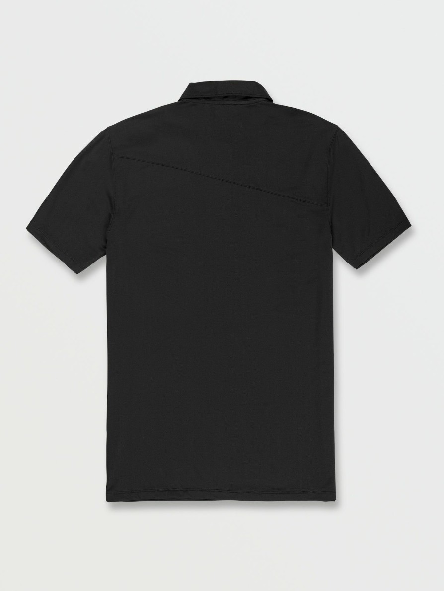 Core Outdoor * | Volcom Limited Edition Hazard Pro Polo Short Sleeve Shirt Black