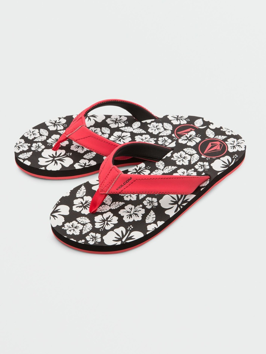 Kids * | Volcom Best Price Girls Vicky Sandals Electric Coral