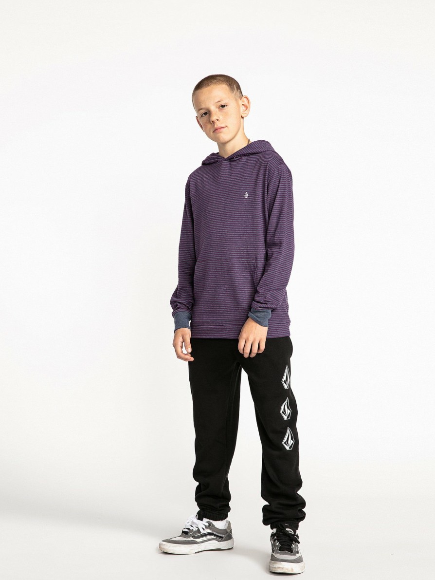 Kids * | Volcom Latest Big Boys Iconic Stone Fleece Elastic Waist Pants Black