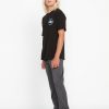 Kids * | Volcom Top Sellers Big Boys Stone Backstage Short Sleeve Tee Shirt Black