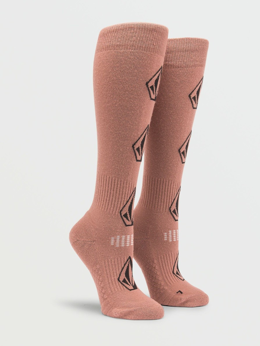 Core Snow * | Volcom Top Sellers Womens Sherwood Sock Rosewood