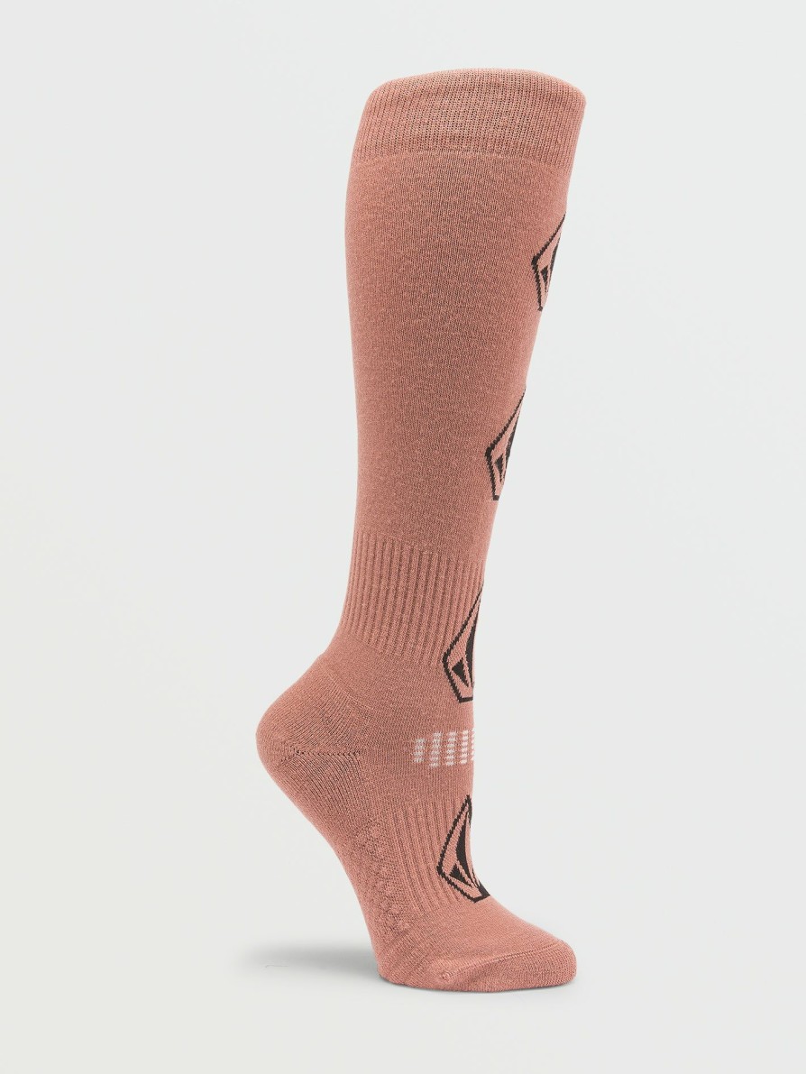 Core Snow * | Volcom Top Sellers Womens Sherwood Sock Rosewood