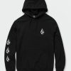 Core Skate * | Volcom Cheaper Iconic Stone Pullover Sweatshirt Black